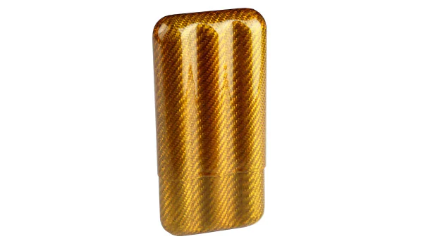 Adorini Carbon Zigarrenetui gold für 3 Zigarren Foto 3