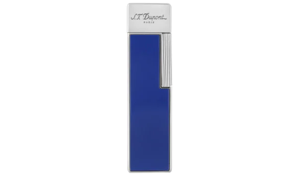 S.T. Dupont Twiggy Feuerzeug Naturlack Blau Chrom 030005